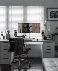 minimalist clean desk
