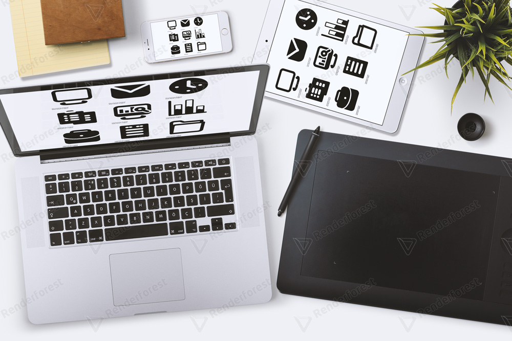 manage work icon collection mockup